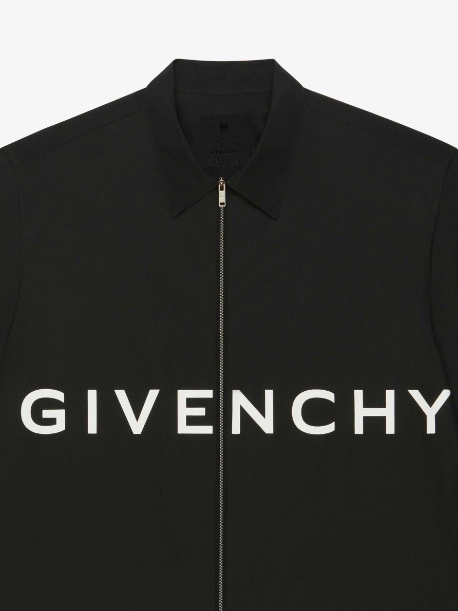 Men Givenchy Shirts | Givenchy Boxy Fit Shirt In Poplin Black